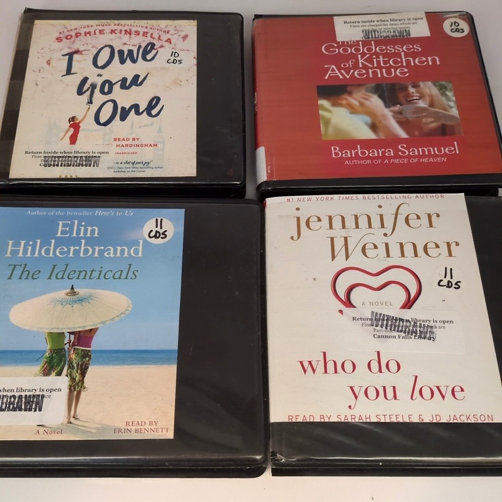 Audio Books on CD Lot of 4 Fiction Unabridged Various Authors Adventure Romance